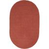 Superior Jute Oval Indoor Area Rug, Brick, 5′ x 8′