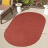 Superior Jute Oval Indoor Area Rug, Brick, 5′ x 8′