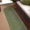 Superior Jute Oval Indoor Runner Rug, Green