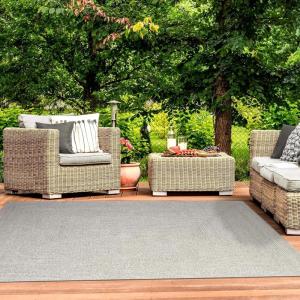 Superior Indoor/Outdoor Area Rug, Reversible Braided Floor Decor for Living Room, Kitchen, Patio, Front Porch, Modern Boho Farmhouse Rugs, Hardwood, Bedroom Accessories, 5′ x 8′, Canvas