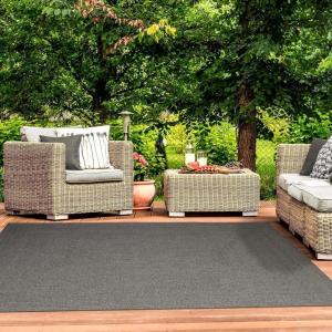 Superior Indoor/Outdoor Area Rug, Reversible Braided Floor Decor for Living Room, Kitchen, Patio, Front Porch, Modern Boho Farmhouse Rugs, Hardwood, Bedroom Accessories, 3′ x 5′, Canvas