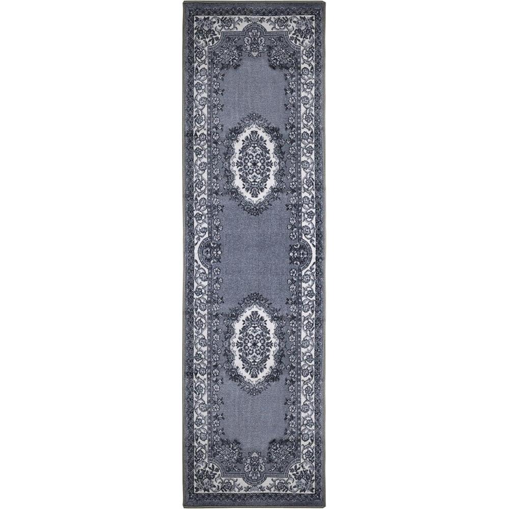 imageSuperior 26x8RUGSERAPHINA Area Rug 2 7 x 8 Runner BlackWhite27 x 8 Runner