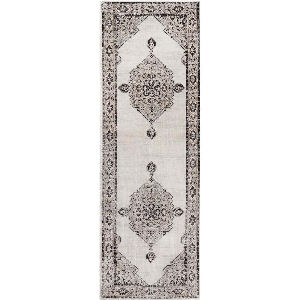 imageSuperior Kailani Indoor Area Rug with Cotton Backing Perfect for Hallways Entryway Office Living Room Hardwood Tile or Carpet Cover Oriental Modern Floral Medallion 10 x 14 BlueCreamGrey Ivory