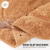 Superior Bath Rug Collection Modern Oval Design with Spray Latex Backing for Bathroom, Shower Floor Mat, Quickly Dry Mats, Absorbent Washable Rugs Sets 2 Piece – 20″ x 30″, 24″ x 36″, Rust(Rust)