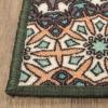 Superior Cleobury Non-Slip Modern Medallion Outdoor Area Rug with Pre-Coated Backing, 8′ x 10′, Black(Multi-colored)