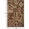 Superior Indoor Area Rug with Jute Backing, Modern Floor Decor for Home Hallway, Living Room, Floor Cover, Entryway, Bedroom, Modern Abstract Multi-Colored, 7′ x 9′, Taupe(4′ x 6′ (Rectangular))