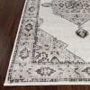 Superior Kailani Indoor Area Rug with Cotton Backing, Perfect for Hallways, Entryway, Office, Living Room, Hardwood, Tile, or Carpet Cover, Oriental Modern Floral Medallion, 10′ x 14′, Blue-Cream(Grey Ivory)