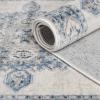 Superior Kailani Indoor Area Rug with Cotton Backing, Perfect for Hallways, Entryway, Office, Living Room, Hardwood, Tile, or Carpet Cover, Oriental Modern Floral Medallion, 10′ x 14′, Blue-Cream(Blue Ivory)