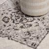 Superior Kailani Indoor Area Rug with Cotton Backing, Perfect for Hallways, Entryway, Office, Living Room, Hardwood, Tile, or Carpet Cover, Oriental Modern Floral Medallion, 10′ x 14′, Blue-Cream(Grey Ivory)