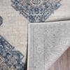 Superior Kailani Indoor Area Rug with Cotton Backing, Perfect for Hallways, Entryway, Office, Living Room, Hardwood, Tile, or Carpet Cover, Oriental Modern Floral Medallion, 10′ x 14′, Blue-Cream(Blue Ivory)