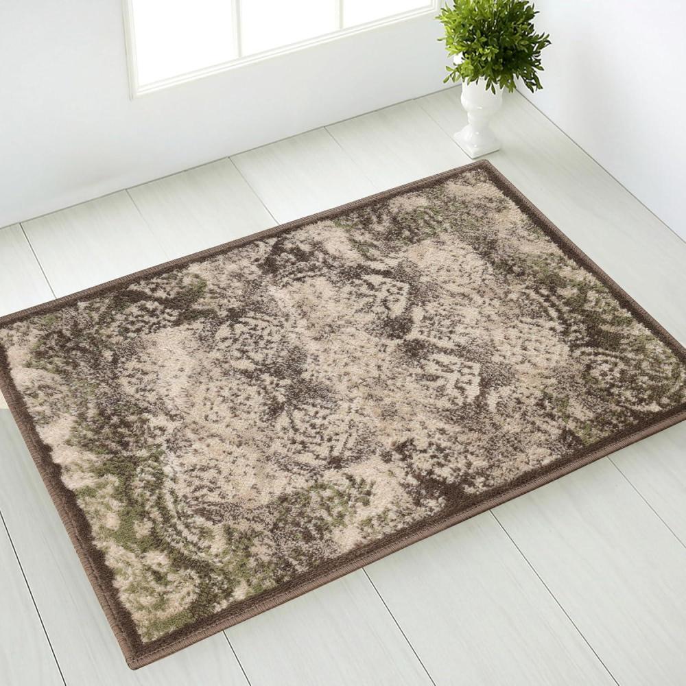 imageSuperior Indoor Area Rug Jute Backing Geometric Paisley Floor Decor for Office Living Room Dining Kitchen Floors Bedroom Entryway Modern Rugs Mystique Collection 5 x 8 BrownBrown