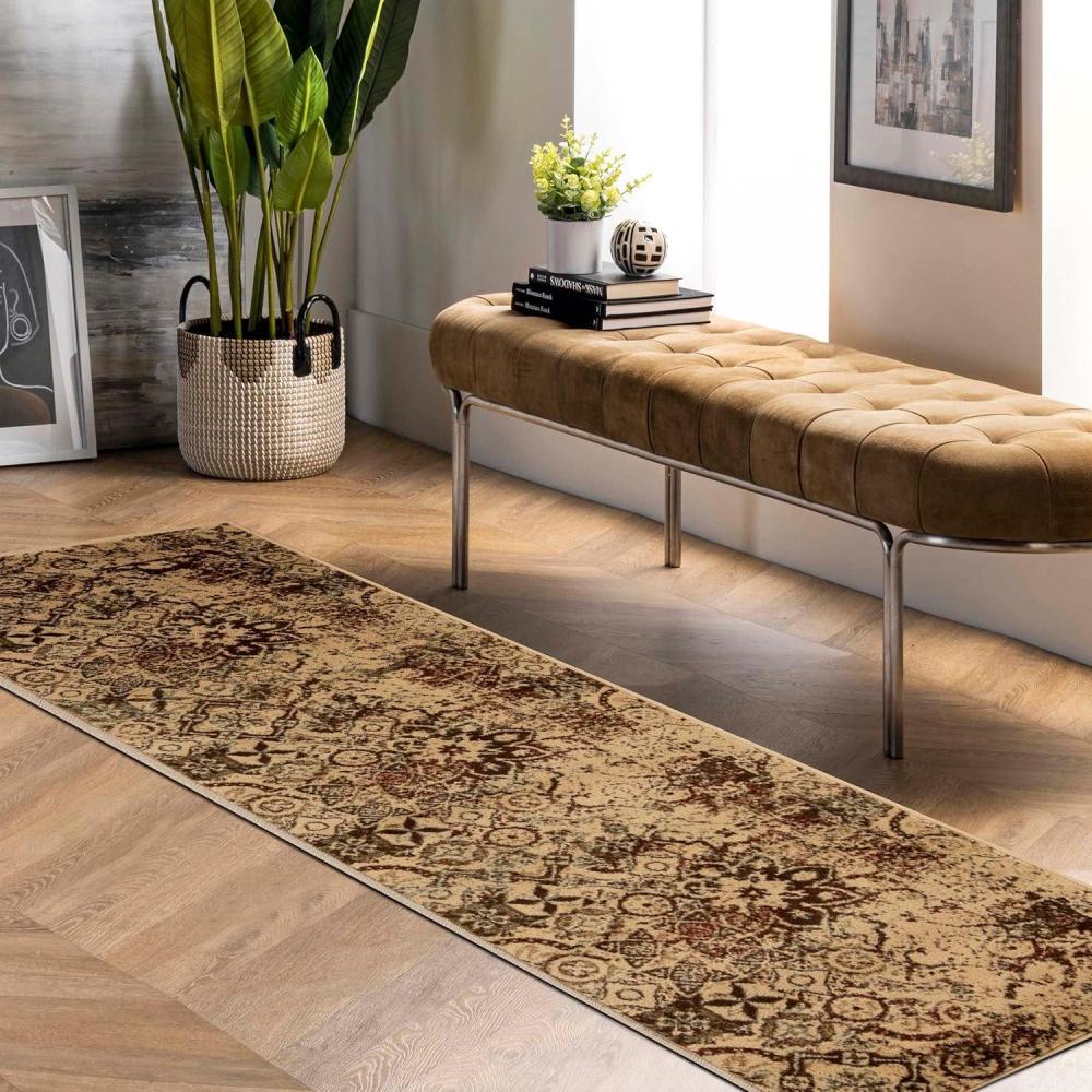 imageSuperior Indoor Large Area Rug Modern Geometric Design Home Decor for Living Room Kitchen Bedroom Entryway Dining Office Dorm Hardwood Floor Throw Rangoli Collection  8ft x 10ft CreamCream