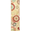 Superior Floral Medallion Eclectic Modern Country Cottage Hand-Tufted Handmade Wool Indoor Area Rug, Rust, 4′ Wide x 6′ Long(Cream)