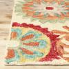 Superior Floral Medallion Eclectic Modern Country Cottage Hand-Tufted Handmade Wool Indoor Area Rug, Rust, 4′ Wide x 6′ Long(Cream)