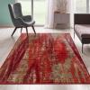 Superior Hazelbrook Modern Abstract Non-Slip Indoor Area Rug with Foam Backing, Soft Living Room Carpet, Stylish Bedroom Accent Rug, Durable Floor Mat for Home Décor, 2′ 7″ x 8′, Orange(5 x 8 Feet)