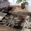 Superior Indoor Area Rug, Jute Backed, Perfect for Office, Living/Dining Room, Bedroom, Kitchen, Hallway, Entryway, Floor, Modern Floral Patchwork Decor, Pastiche Collection, 8′ Round, Beige(Beige)