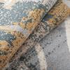 Superior Indoor Area Rug, Jute Backed, Perfect for Office, Living/Dining Room, Bedroom, Kitchen, Hallway, Entryway, Floor, Modern Floral Patchwork Decor, Pastiche Collection, 8′ Round, Beige(Camel)