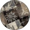 Superior Indoor Area Rug, Jute Backed, Perfect for Office, Living/Dining Room, Bedroom, Kitchen, Hallway, Entryway, Floor, Modern Floral Patchwork Decor, Pastiche Collection, 8′ Round, Beige(Beige)