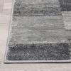 Superior Indoor Area Rug, Jute Backed Rugs, Modern Striped Patchwork Floor Decor for Living Room, Bedroom, Dorm, Office, Entryway Kitchen, Dining, Hardwood, Blairwood Collection, 8′ x 10′, Silver(Black – Mf)