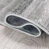 Superior Indoor Area Rug, Jute Backed Rugs, Modern Striped Patchwork Floor Decor for Living Room, Bedroom, Dorm, Office, Entryway Kitchen, Dining, Hardwood, Blairwood Collection, 8′ x 10′, Silver(Silver)