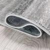 Superior Indoor Area Rug, Jute Backed Rugs, Modern Striped Patchwork Floor Decor for Living Room, Bedroom, Dorm, Office, Entryway Kitchen, Dining, Hardwood, Blairwood Collection, 8′ x 10′, Silver(Black – Mf)