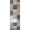 Superior Indoor Area Rug, Jute Backed Rugs, Modern Striped Patchwork Floor Decor for Living Room, Bedroom, Dorm, Office, Entryway Kitchen, Dining, Hardwood, Blairwood Collection, 8′ x 10′, Silver(Black – Mf)