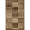 Superior Indoor Area Rug, Jute Backing, Modern Farmhouse Checkered Houndstooth, Ideal for Entry, Living Room, Kitchen, Bedroom, Hallway, Floor Cover, Natte Collection, 7′ x 9′, Beige