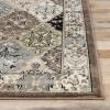 Superior Indoor Area Rug, Jute Backing, Modern Patchwork Floor Decor for Office, Living Room, Dining, Kitchen Floors, Bedroom, Entryway, Floral Damask Rugs, Paloma Collection, 5′ x 8′, Chocolate