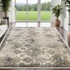 Superior Indoor Area Rug, Jute Backing, Modern Plush Rugs for Entryway, Living Room, Kitchen Floors, Bedroom, Hallway, Office Floor Cover, Medallion Rugs, Mayfair Collection, 5′ x 8′, Ivory(Ivory)