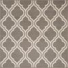 Superior Indoor Area Rug, Jute Backing Rugs, Modern Floor Decor for Entryway, Hallway, Kitchen, Office, Bedroom, Living Room, Dining Room, Nursery, Elegant Double Trellis, 5′ x 5′, Grey