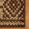 Superior Indoor Area Rug, Jute Backing, Vintage Farmhouse Paisley Floral, Ideal for Entryway, Living Room, Kitchen, Bedroom, Hallway, Floor Cover, Parkway Collection, 7′ x 9′, Slate(Dorset – Taupe)