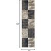 Superior Indoor Large Area Rug, Modern Abstract Style with Jute Backing, Floor Decor for Office, Living Room, Dorm, Kitchen, Dining, Entryway, Hardwood Throw, Brentwood Collection, 2′ 7″ x 8′, Beige(Black)