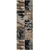 Superior Indoor Large Area Rug, Modern Abstract Style with Jute Backing, Floor Decor for Office, Living Room, Dorm, Kitchen, Dining, Entryway, Hardwood Throw, Brentwood Collection, 2′ 7″ x 8′, Beige(Beige)