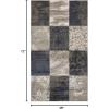 Superior Indoor Large Area Rug, Modern Abstract Style with Jute Backing, Floor Decor for Office, Living Room, Dorm, Kitchen, Dining, Entryway, Hardwood Throw, Brentwood Collection, 4′ x 6′, Black