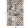 Superior Indoor Large Area Rug, Modern Geometric Design, Home Decor for Living Room, Kitchen, Bedroom, Entryway, Dining, Office, Dorm, Hardwood, Floor Throw, Rangoli Collection – 8ft x 10ft, Cream(Deep Royal)