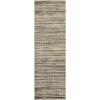 Superior Indoor Runner Rug, Jute Backing, Soft Modern Rugs for Entryway, Kitchen Floors, Office Floor Cover, Eclectic Abstract Striped Rugs, Montauk Collection, 2′ 7″ x 8′, Brown