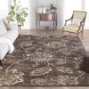 Superior Jacobean 3 Piece Indoor Area Rug Set, Jute Back, Modern Floral Decor for Hallway, Entry, Office, Kitchen, Bedroom, Living Room Floors, Plush Rugs, 2′ 7″ x 8′, 5′ x 8′, 8′ x 10′, Beige Brown(Taupe)