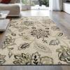 Superior Jacobean 3 Piece Indoor Area Rug Set, Jute Back, Modern Floral Decor for Hallway, Entry, Office, Kitchen, Bedroom, Living Room Floors, Plush Rugs, 2′ 7″ x 8′, 5′ x 8′, 8′ x 10′, Beige Brown(Multi-colored)