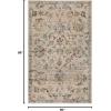 Superior Kirkby Indoor Area Rug – Distressed Modern Floral Vine Design, Soft Living Room Carpet with Jute Backing, Non-Slip Decorative Home Accent Rug for Bedroom, Dining Room, Entryway, 5′ x 8′, Red(Red)