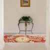 Superior Floral Medallion Eclectic Modern Country Cottage Hand-Tufted Handmade Wool Indoor Area Rug, Rust, 4′ Wide x 6′ Long(Rust)