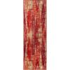 Superior Hazelbrook Modern Abstract Non-Slip Indoor Area Rug with Foam Backing, Soft Living Room Carpet, Stylish Bedroom Accent Rug, Durable Floor Mat for Home Décor, 2′ 7″ x 8′, Orange(2.7′ x 8′)