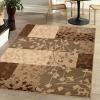 Superior Indoor Area Rug, Jute Backing, Floral Color Block Modern Farmhouse, Ideal for Entryway, Living Room, Kitchen, Bedroom, Hallway, Floor Cover, Phlox Collection, 7′ x 9′, Beige