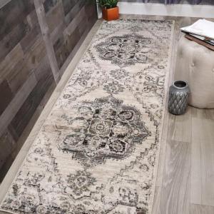 Superior Brinton Indoor 2′ 7″ x 8′ Area Rug for Living/Dining Room, Bedroom, Farmhouse, Kitchen, Under Table Clearance, Durable Rugs for Home and Office, Modern Floor Decor, On Tile & Carpet, Slate(Slate)
