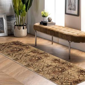 Superior Indoor Large Area Rug, Modern Geometric Design, Home Decor for Living Room, Kitchen, Bedroom, Entryway, Dining, Office, Dorm, Hardwood, Floor Throw, Rangoli Collection – 8ft x 10ft, Cream(Cream)