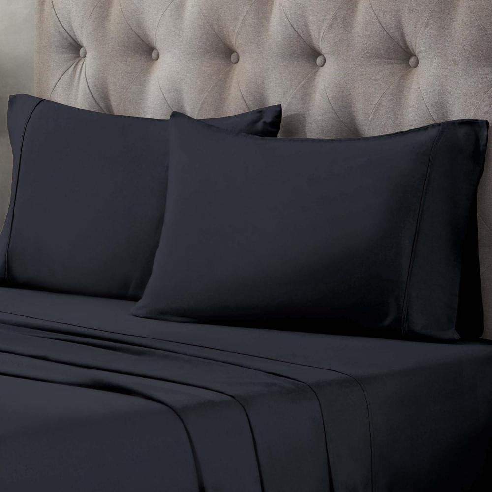 imageSuperior 100 Egyptian Cotton 400 Thread Count Solid 2Piece Pillowcase Set King Navy Blue
