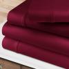 100% Premium Combed Cotton 400 Thread Count Split King 5-Piece Sheet Set, Solid, Taupe(Burgundy)