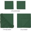 Superior Egyptian Cotton 400 Thread Count Bed Sheet Set, 1 Elastic Deep Pocket Fitted Sheet, 1 Flat Sheet, 2 Pillowcases, Soft Bedding, Luxury Sheets, Sateen Weave, California King Size, Sage(Green – Z)