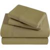 Superior Egyptian Cotton 400 Thread Count Bed Sheet Set, 1 Elastic Deep Pocket Fitted Sheet, 1 Flat Sheet, 2 Pillowcases, Soft Bedding, Luxury Sheets, Sateen Weave, California King Size, Sage(Sage – Z)