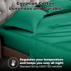 Superior Egyptian Cotton 400 Thread Count Bed Sheet Set, 1 Elastic Deep Pocket Fitted Sheet, 1 Flat Sheet, 2 Pillowcases, Soft Bedding, Luxury Sheets, Sateen Weave, California King Size, Sage(Green)