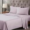 Superior Egyptian Cotton 400 Thread Count Bed Sheet Set, 1 Elastic Deep Pocket Fitted Sheet, 1 Flat Sheet, 2 Pillowcases, Soft Bedding, Luxury Sheets, Sateen Weave, California King Size, Sage(Purple)